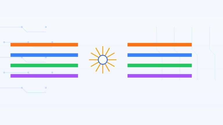 Illustration of colour-coded optical fibers being joined by fusion splicing